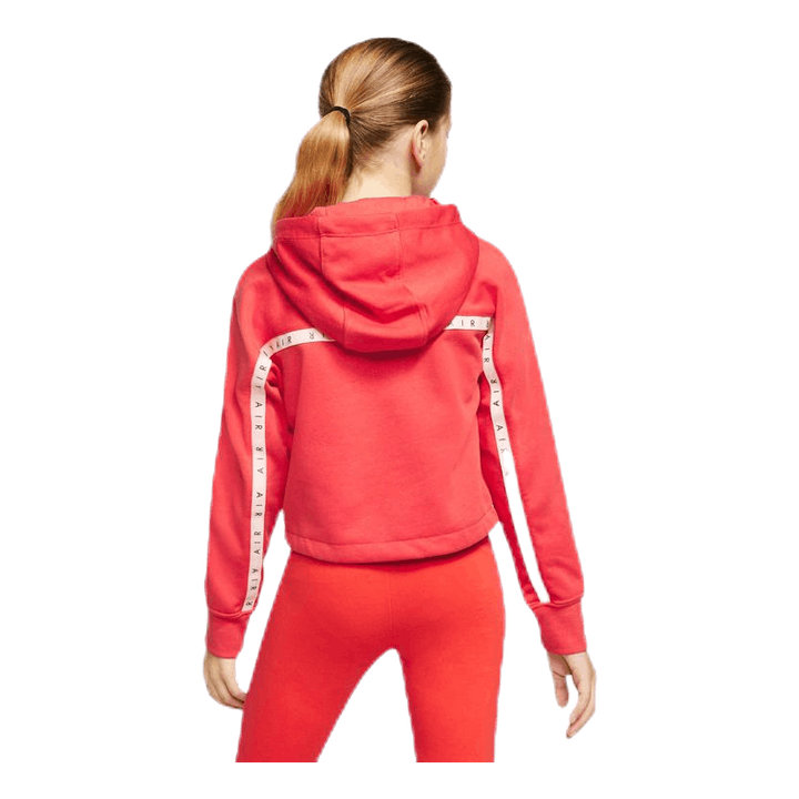 Air Crop Hoodie Jr White/Red