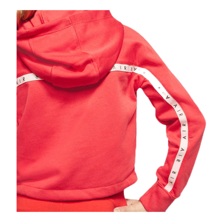 Air Crop Hoodie Jr White/Red