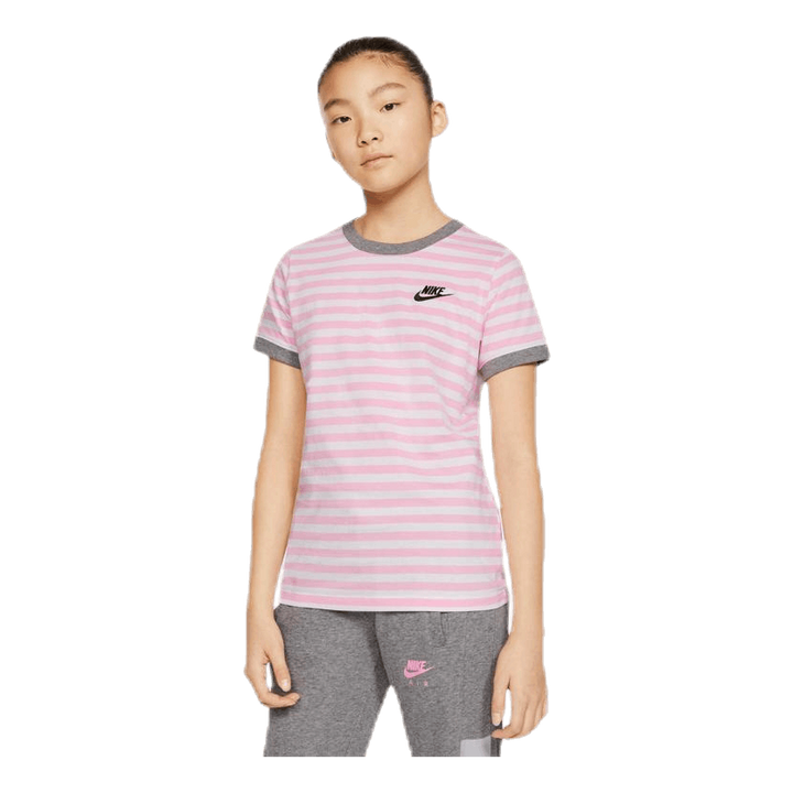 Stripe Ringer Jr Pink