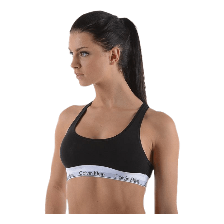 Modern Cotton Bralette Black