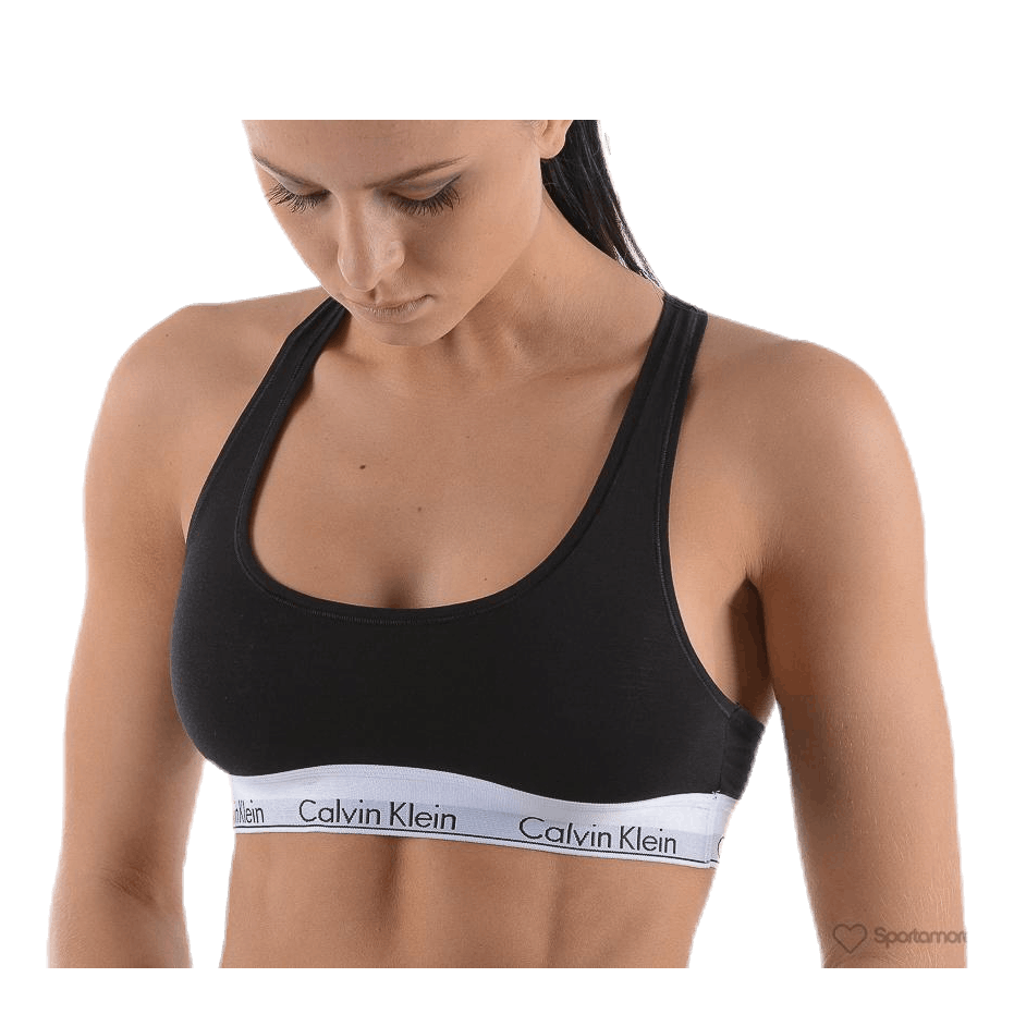 Modern Cotton Bralette Black