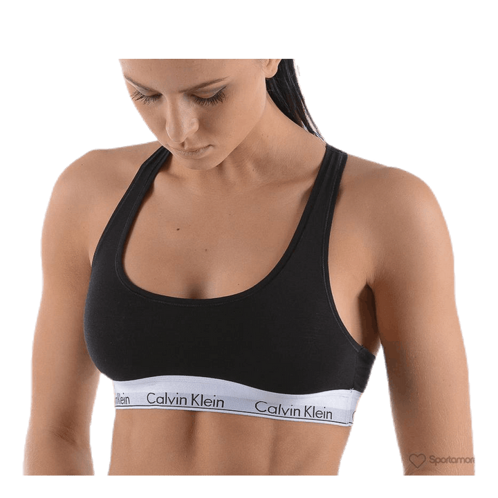 Modern Cotton Bralette Black