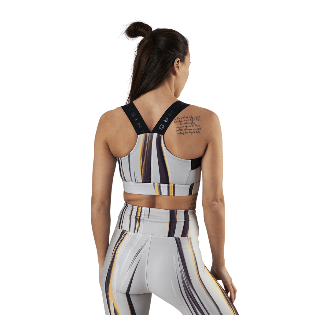 Kay Printed Sports Bra Beige