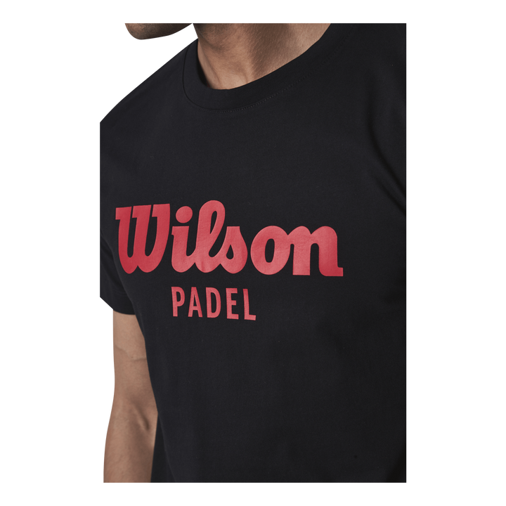 Padel Scrpt Tee Black