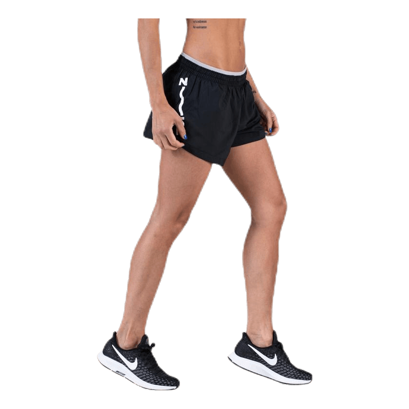 Elevate Track Short White Black Sportamore