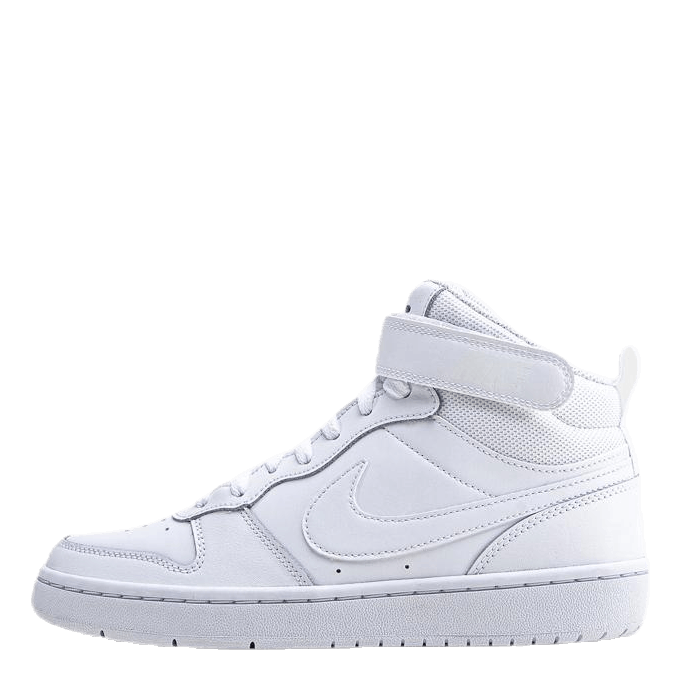 Court Borough Mid 2 Big Kids' Shoes WHITE/WHITE-WHITE