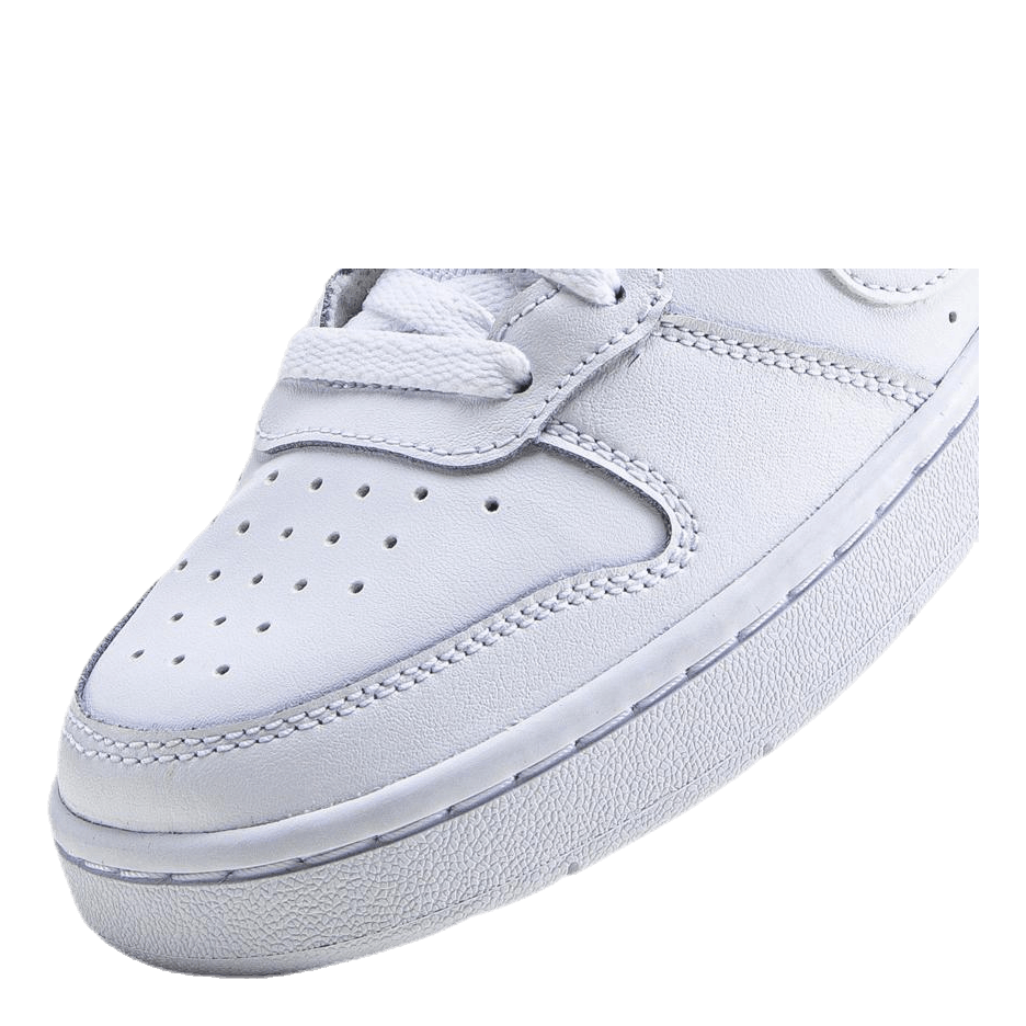 Court Borough Mid 2 Big Kids' Shoes WHITE/WHITE-WHITE