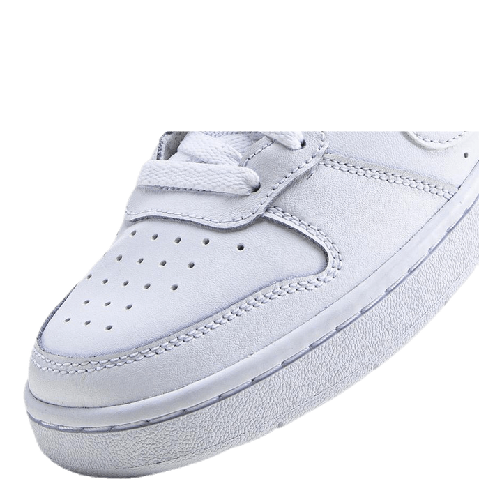 Court Borough Mid 2 Big Kids' Shoes WHITE/WHITE-WHITE