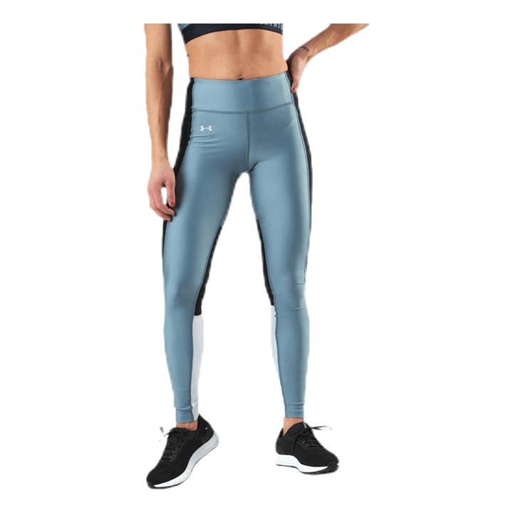UA HG Armour Perforation Inset Leggings Turquoise
