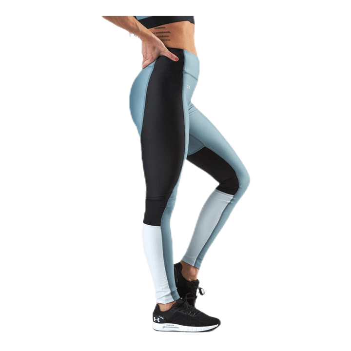 UA HG Armour Perforation Inset Leggings Turquoise