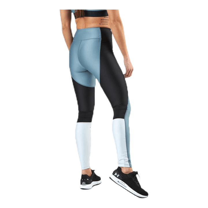 UA HG Armour Perforation Inset Leggings Turquoise