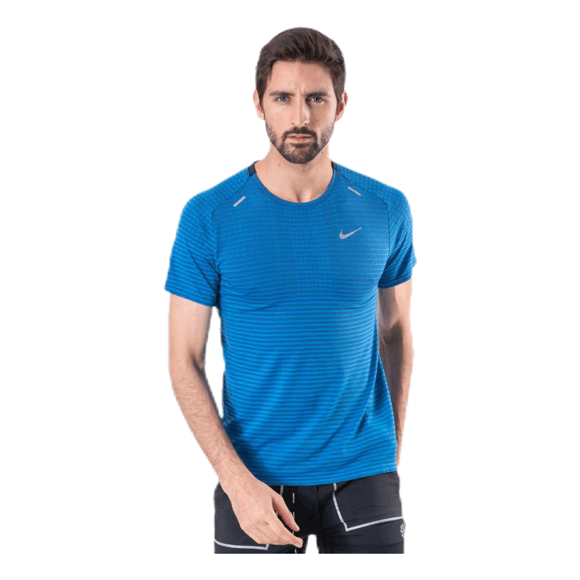 nike tech knit t shirt blue