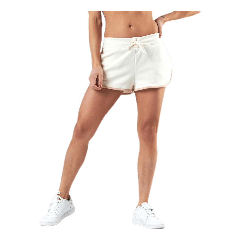white fleece nike shorts