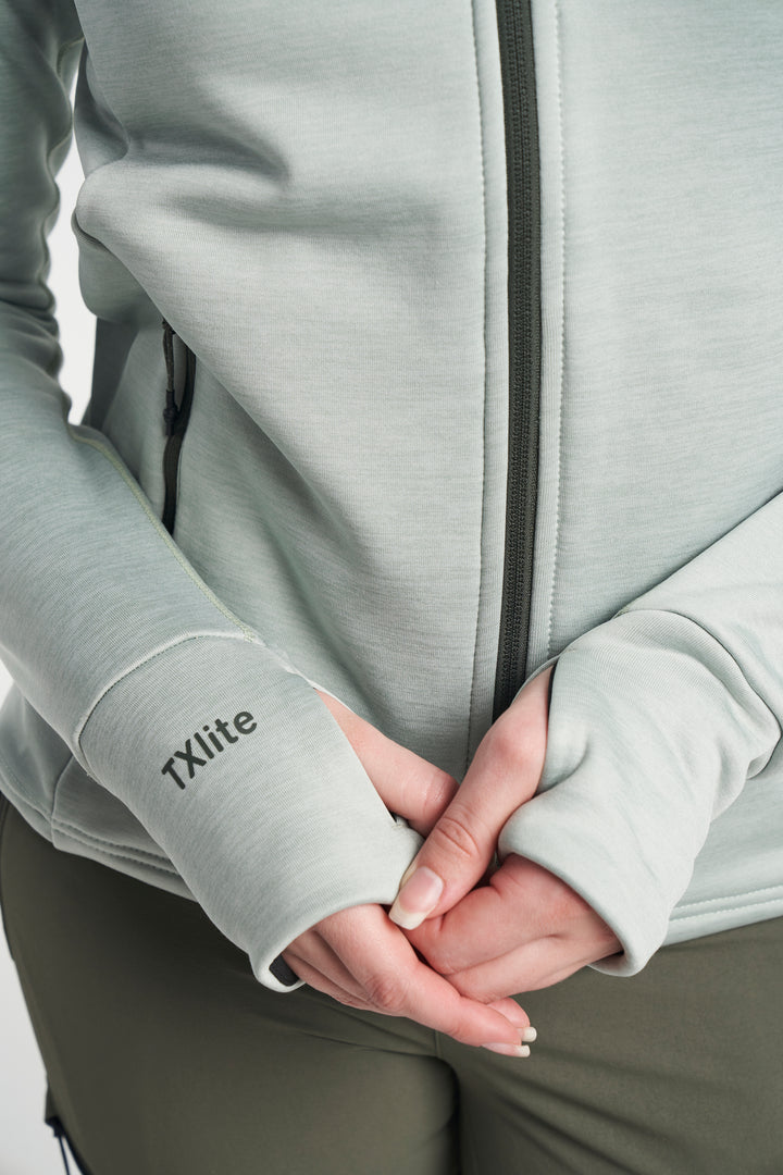 Txlite Hoodie Zip W Eucalyptus