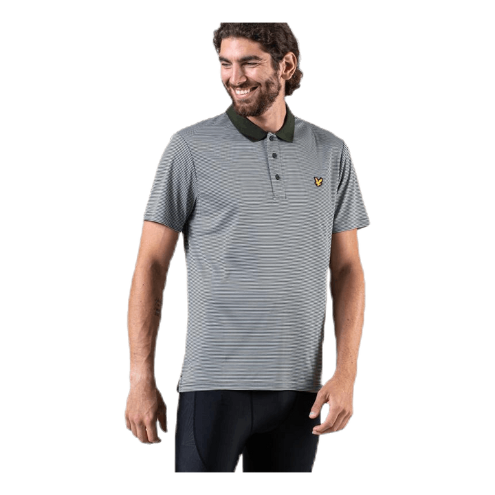 Microstripe Polo Green