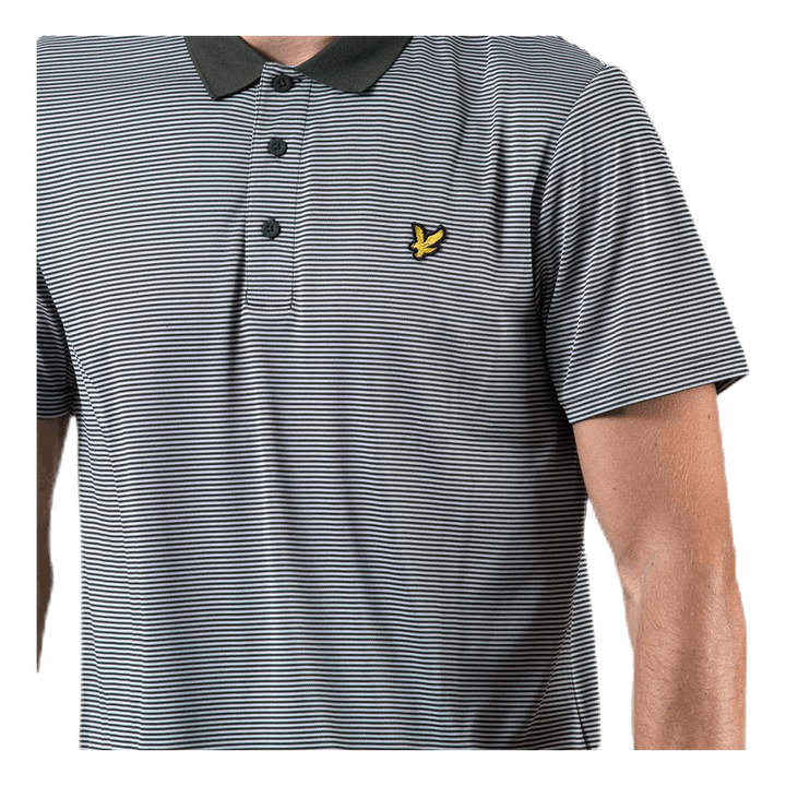Microstripe Polo Green