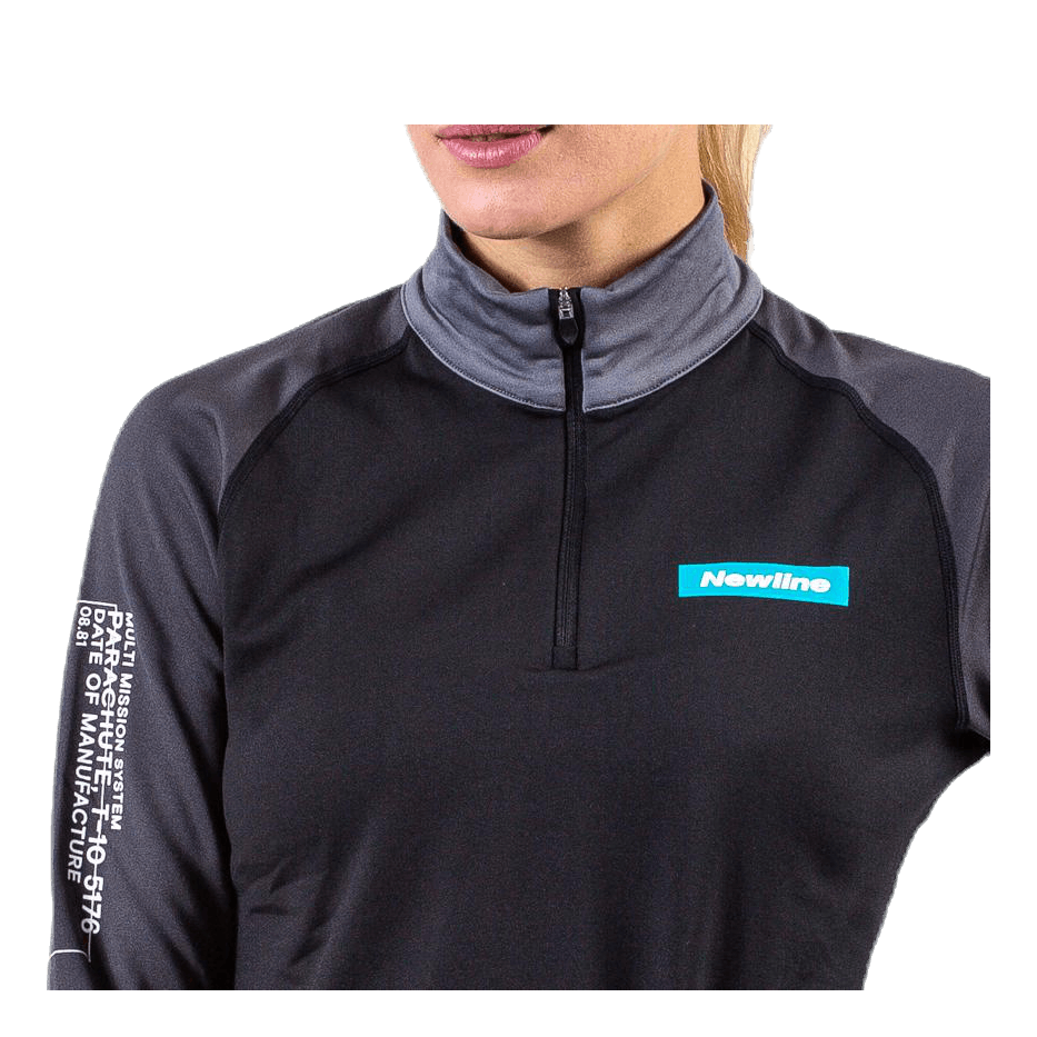 Warm Zip Shirt Black/Grey
