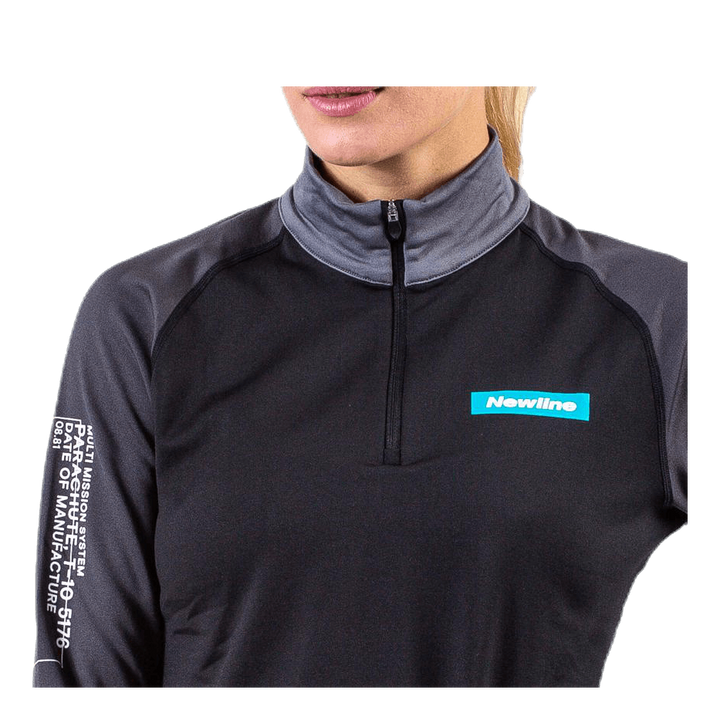Warm Zip Shirt Black/Grey