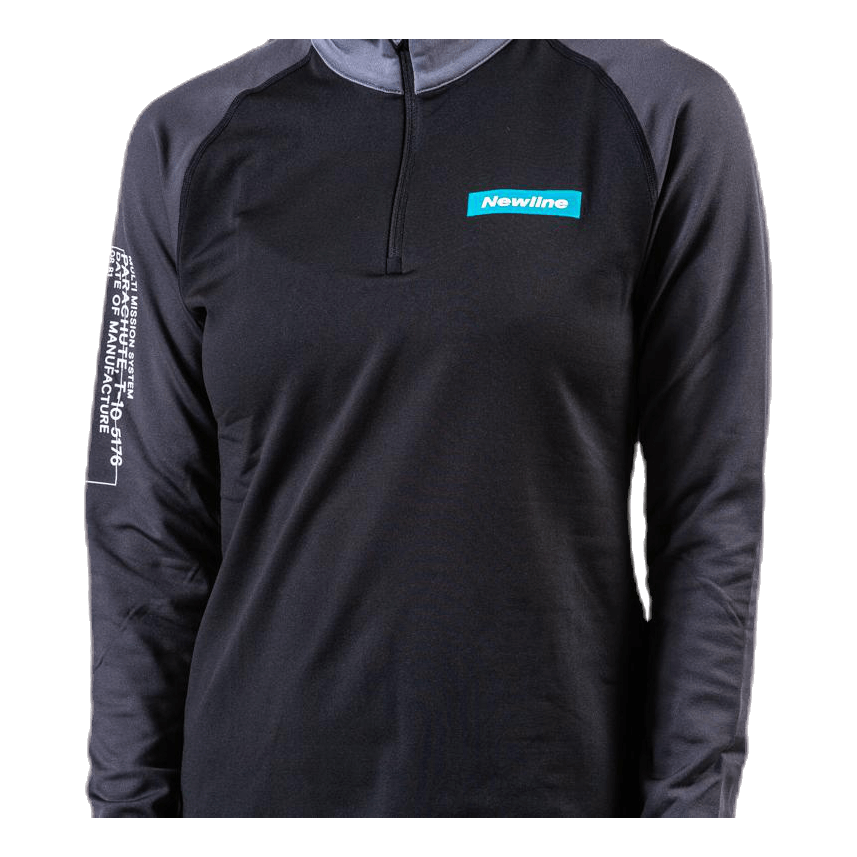 Warm Zip Shirt Black/Grey