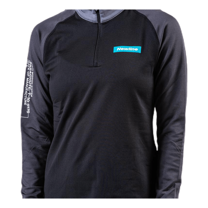 Warm Zip Shirt Black/Grey