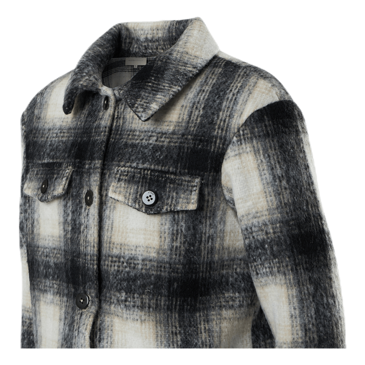 Sarah L/S Shacket Jacket Grey