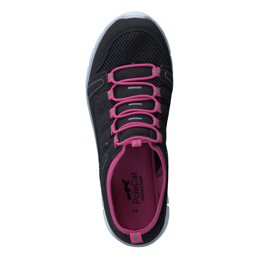 435-2311 Comfort Sock Black/Fuchsia