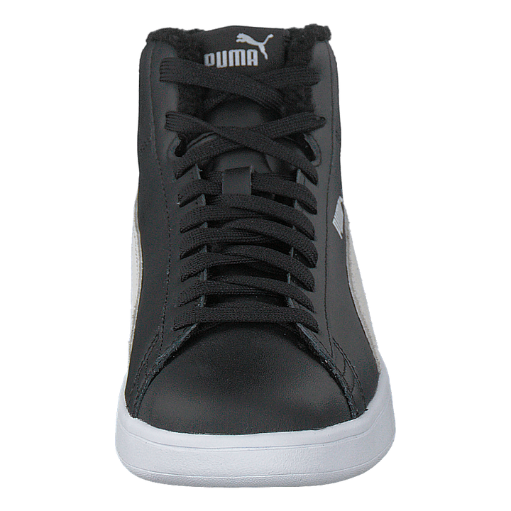 Puma Smash V2 Mid L Fur Jr Puma Black-puma White
