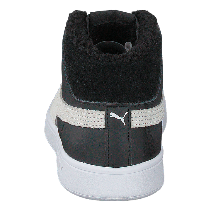 Puma Smash V2 Mid L Fur Jr Puma Black-puma White