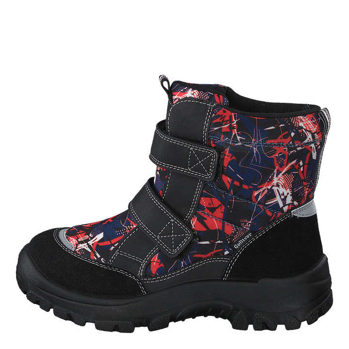 414-6107 Waterproof Warm Lined Navy/red