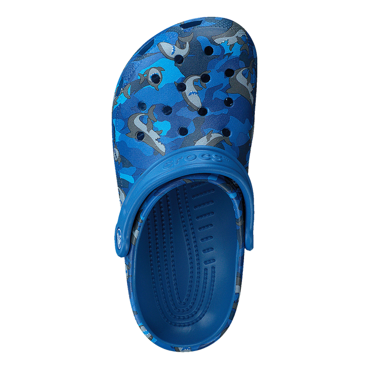 Classic Shark Clog Kids Prep Blue