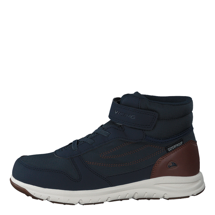 Hovet Mid WP Navy/Cognac