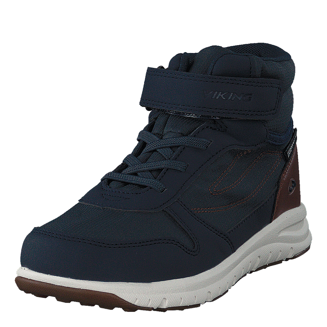 Hovet Mid WP Navy/Cognac