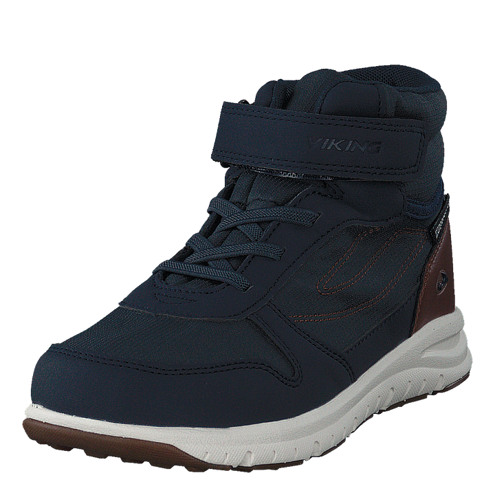 Hovet Mid WP Navy/Cognac