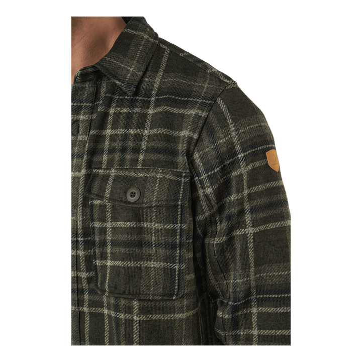 Dewey M Checked Fleece Shirt Forest Night
