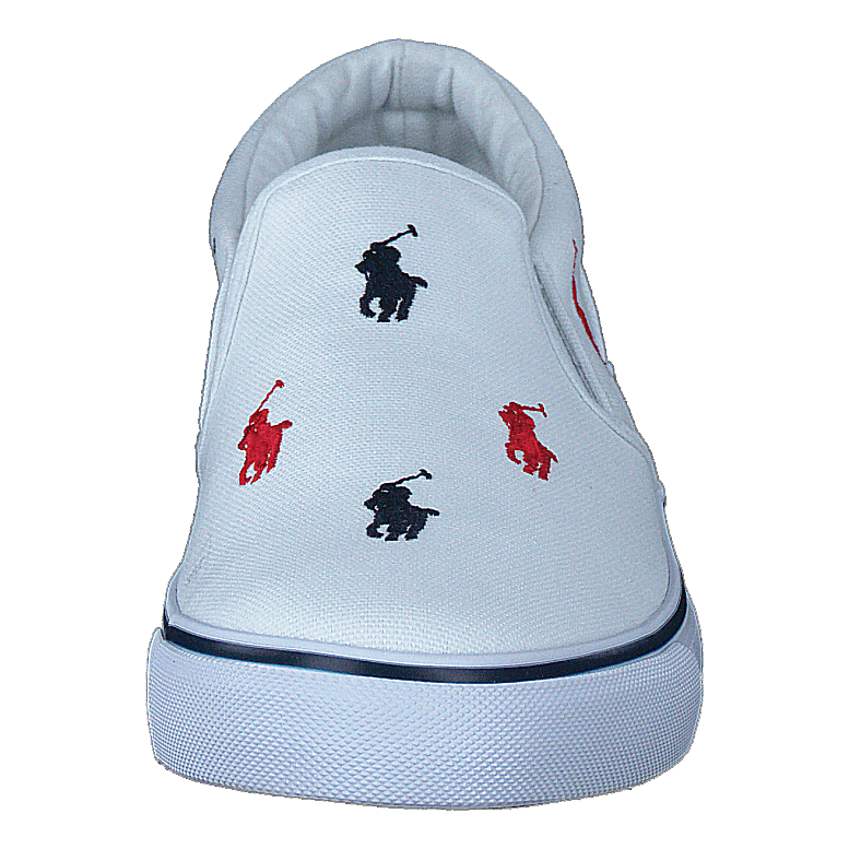 Keaton Slipon White/ Navy, Red