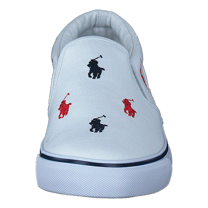 Keaton Slipon White/ Navy, Red