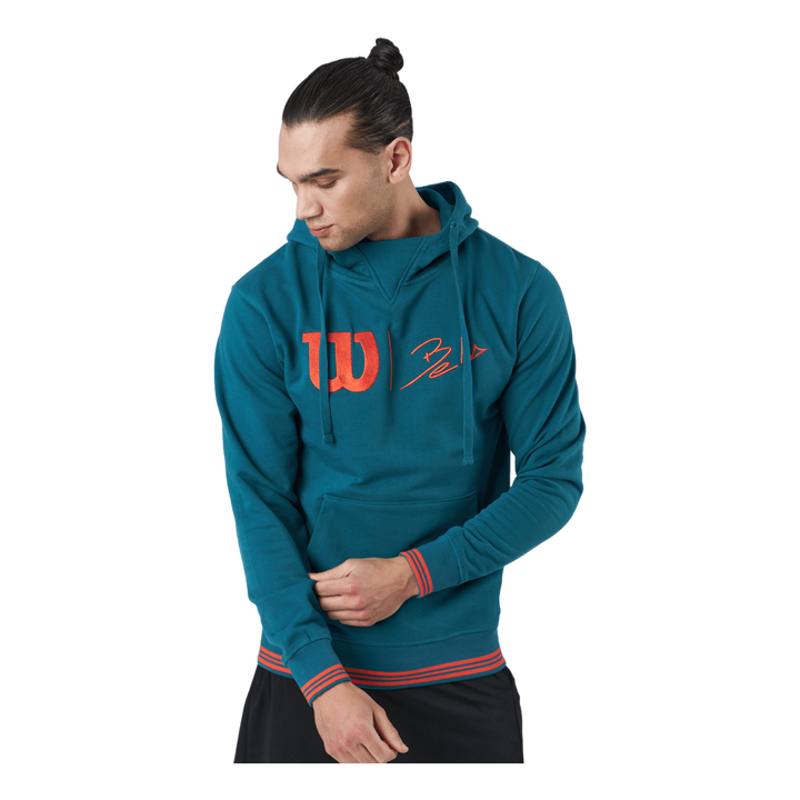 Bela Po Hoody-slimfit Blue Coral/fiesta