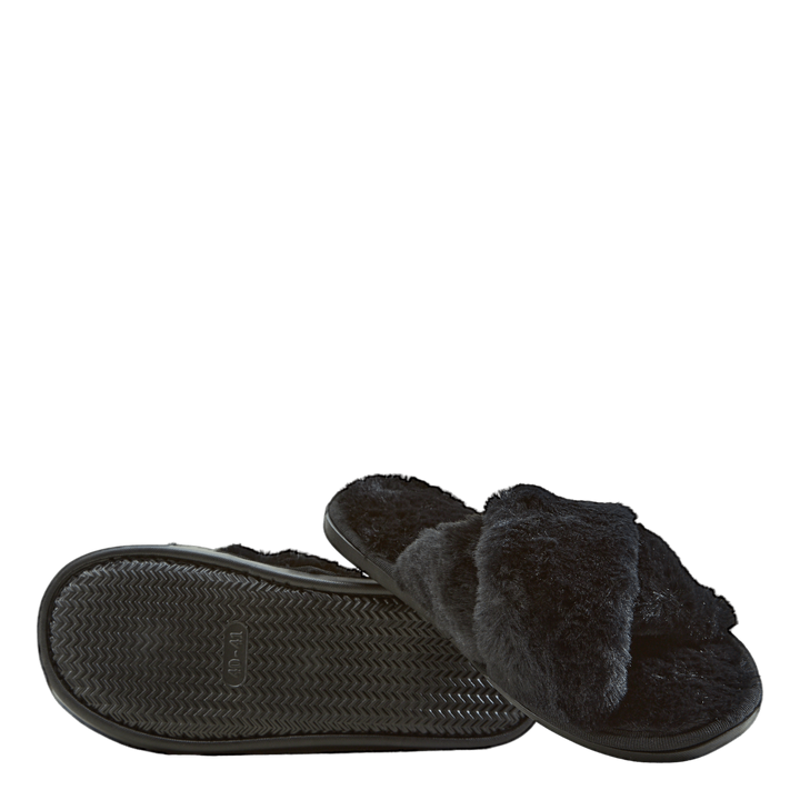 Brahny W Plush Slipper Black