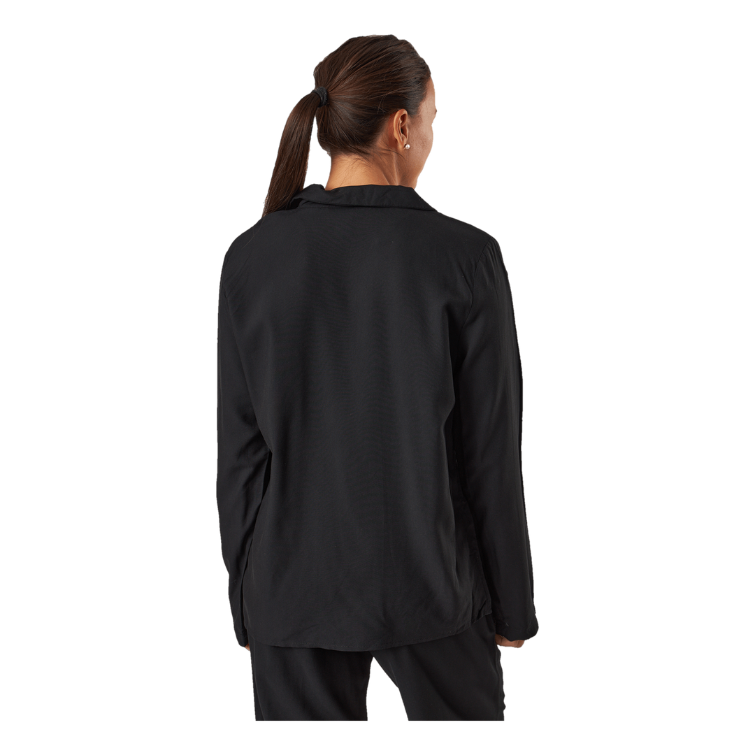 L/s V-neck (button Down) Black
