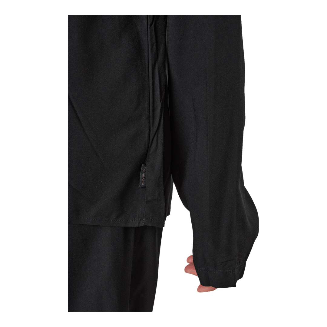 L/s V-neck (button Down) Black