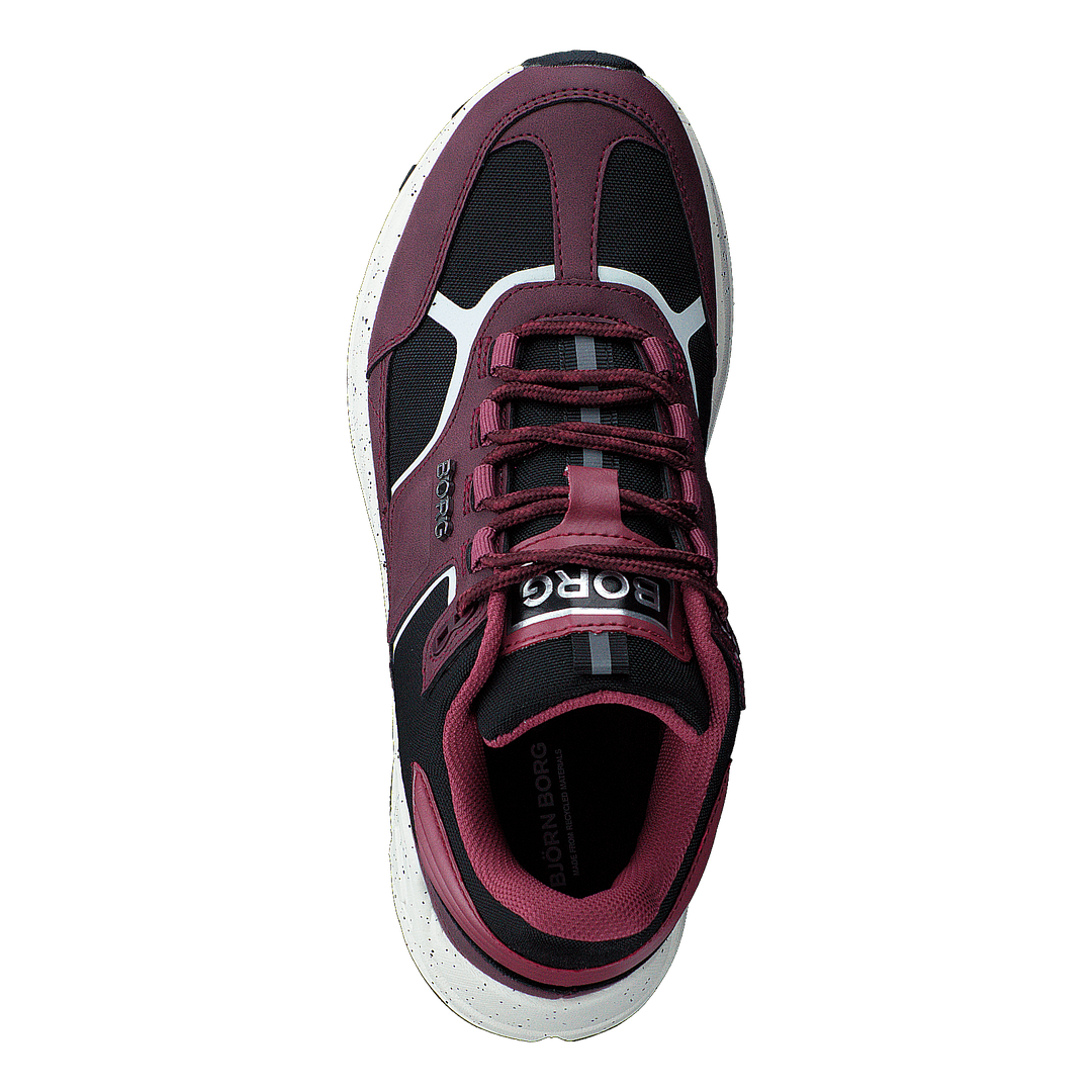 R1300 Mid Blk Spk W Burgundy-black