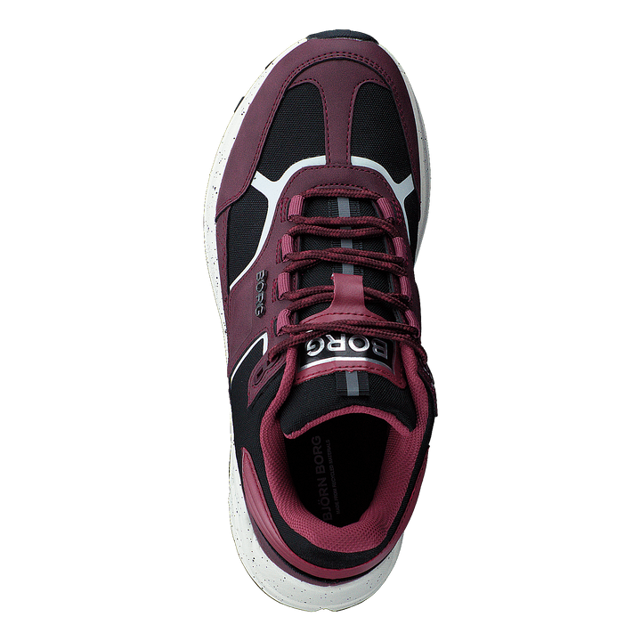 R1300 Mid Blk Spk W Burgundy-black