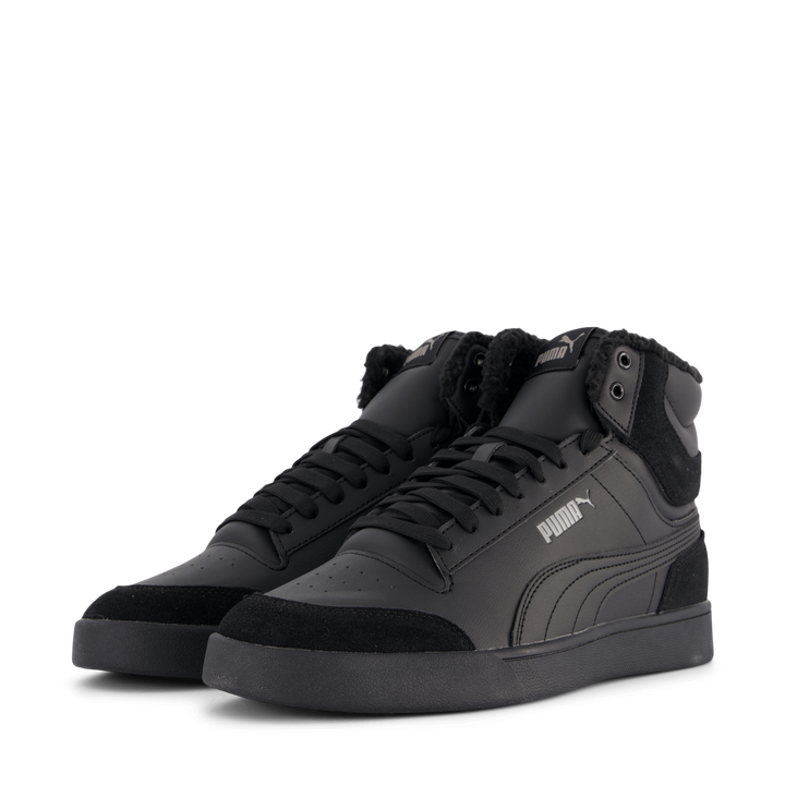 Puma Shuffle Mid Fur Puma Black-puma Black-steel Gr