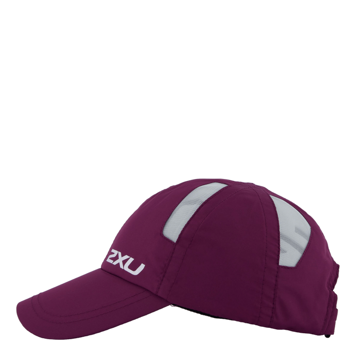 Run Cap Beet/white