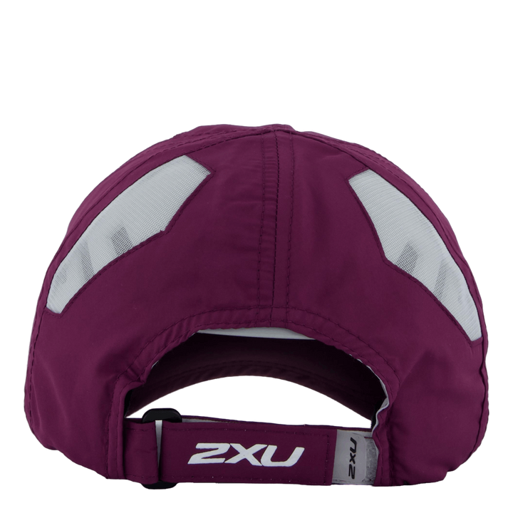 Run Cap Beet/white