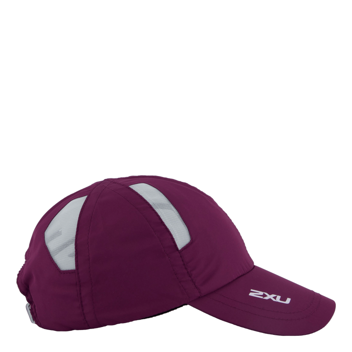 Run Cap Beet/white