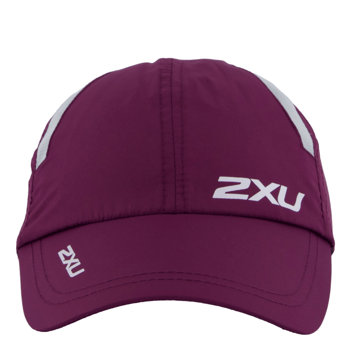 Run Cap Beet/white