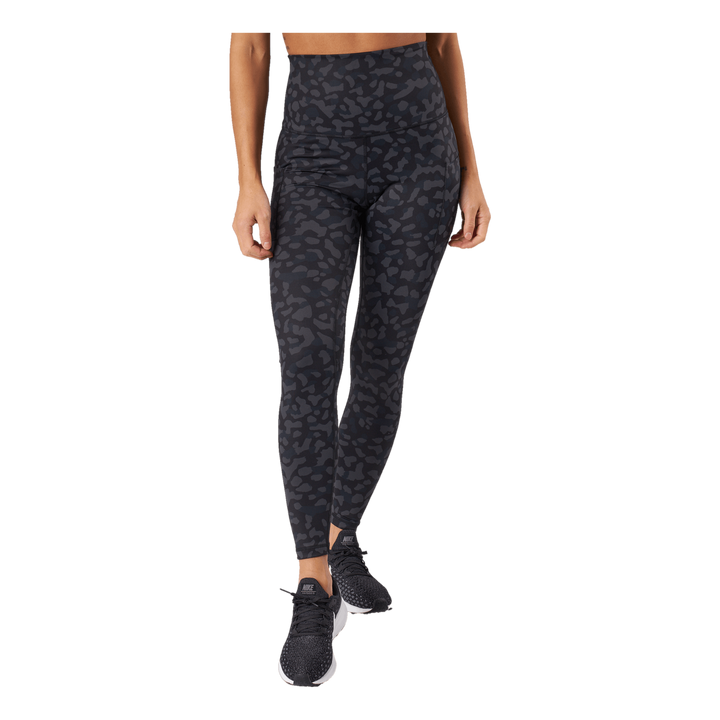 High Waist Tights - Side Pocke Leopard