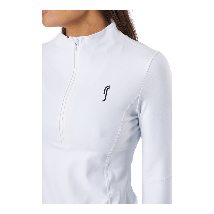 Half Zip Sweater White