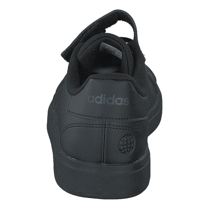 Grand Court Elastic Lace and Top Strap Shoes Core Black / Core Black / Grey Six